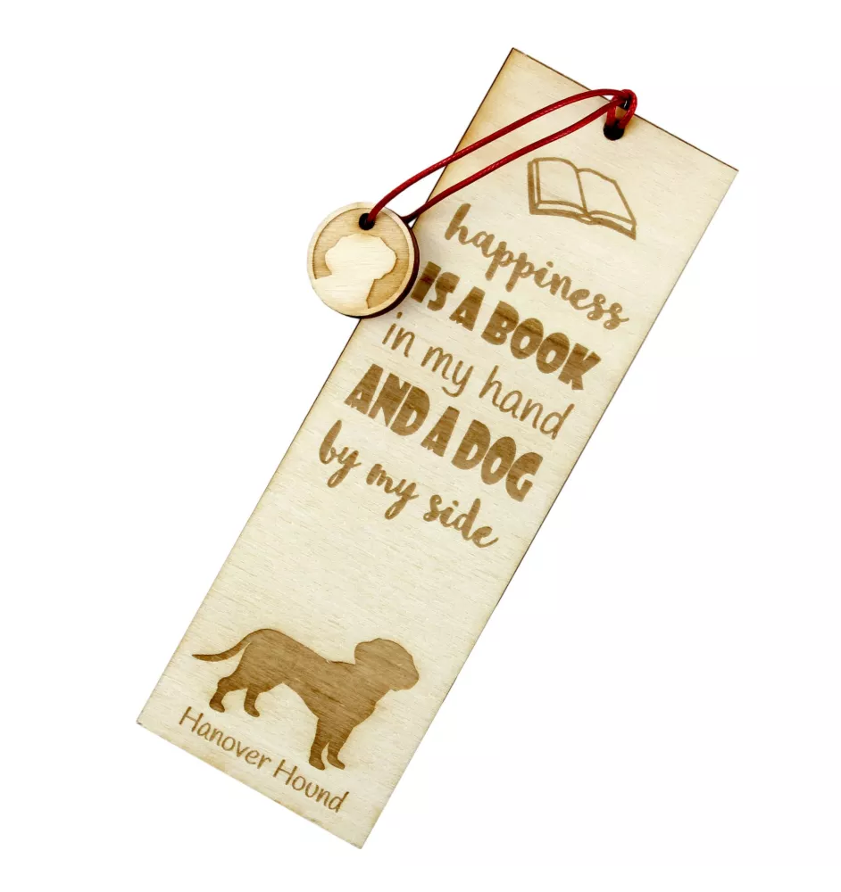 Chien de recherche au sang de Hanovre - marque-page pour livre avec chien, marque-page personnalisé, accessoire canin pour les lecteurs de la marque Art-Dog