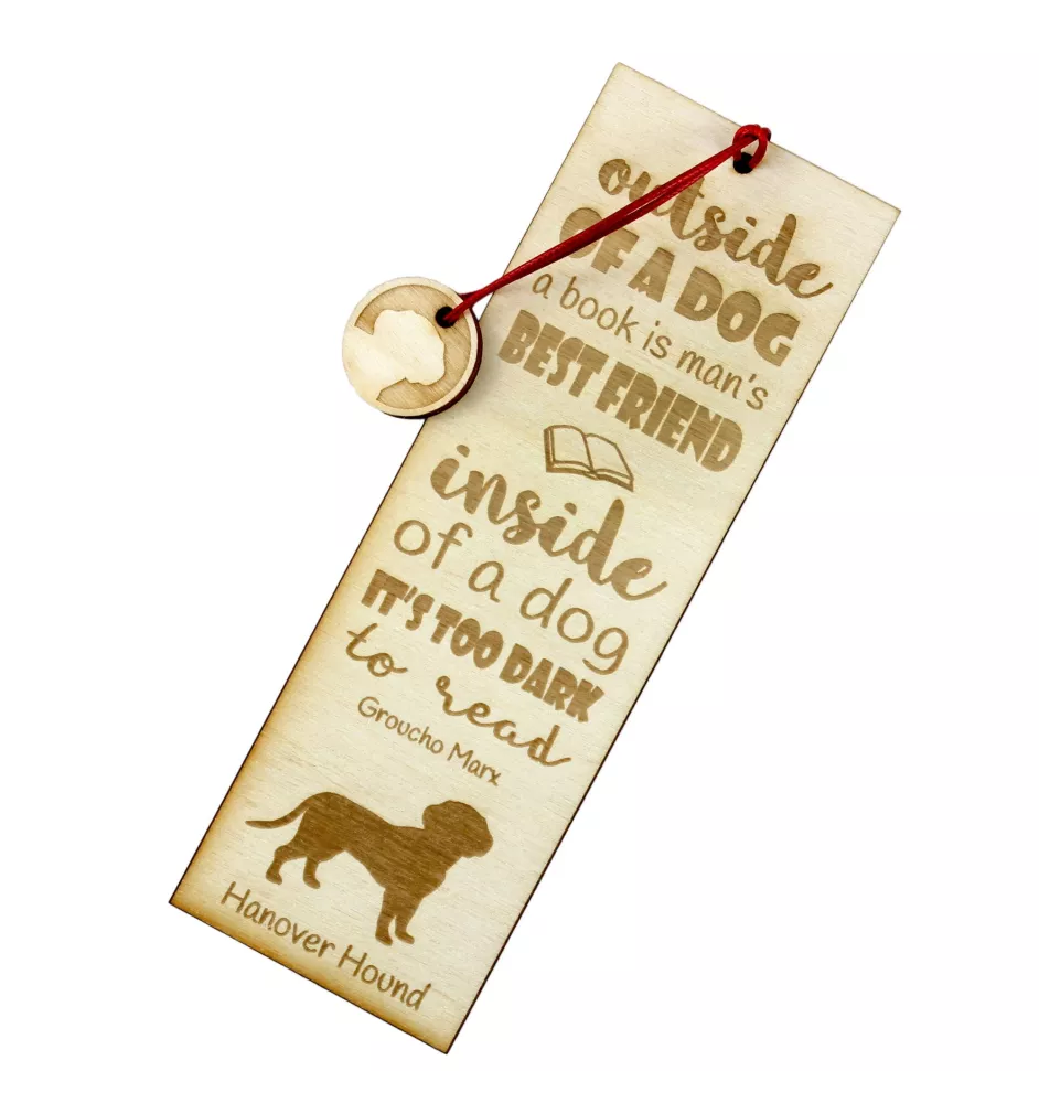 Chien de recherche au sang de Hanovre - marque-page pour livre avec chien, marque-page personnalisé, cadeau pour les amateurs de livres de la marque Art-Dog
