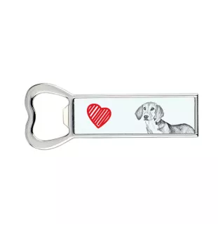 Harrier - bottle opener with a dog, personalized fridge opener, unique gift for a man by Art-Dog brand