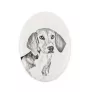 Harrier - une plaque commémorative avec une photo de chien, une plaque funéraire avec une impression, une plaque ovale personnalisée de la marque Art-Dog
