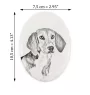 Harrier - commemorative plaque with a photo of a dog, tombstone with a print, personalized oval plaque from the Art-Dog brand