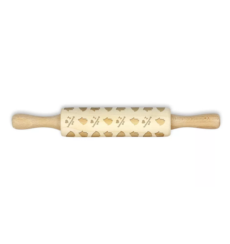 Groenendael chien de berger belge - petit rouleau à motifs de chien, rouleau à pâtisserie pour enfant, décoration en argile céramique de la marque Art-Dog