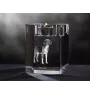 Harrier - Bougeoir avec photo de chien, porte bougie en cristal, cadeau personnalisé par la marque Art-Dog