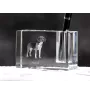 Harrier penholder kryształowy z psem Art-Dog