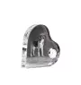 Harrier - crystal clock with a dog picture, heart-shaped shelf clock, personalized standing clock by Art-Dog brand