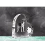 Harrier - crystal clock with a dog picture, heart-shaped shelf clock, personalized standing clock by Art-Dog brand