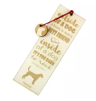 Harrier - marque-page pour livre avec chien, marque-page personnalisé, cadeau pour les amateurs de livres de la marque Art-Dog