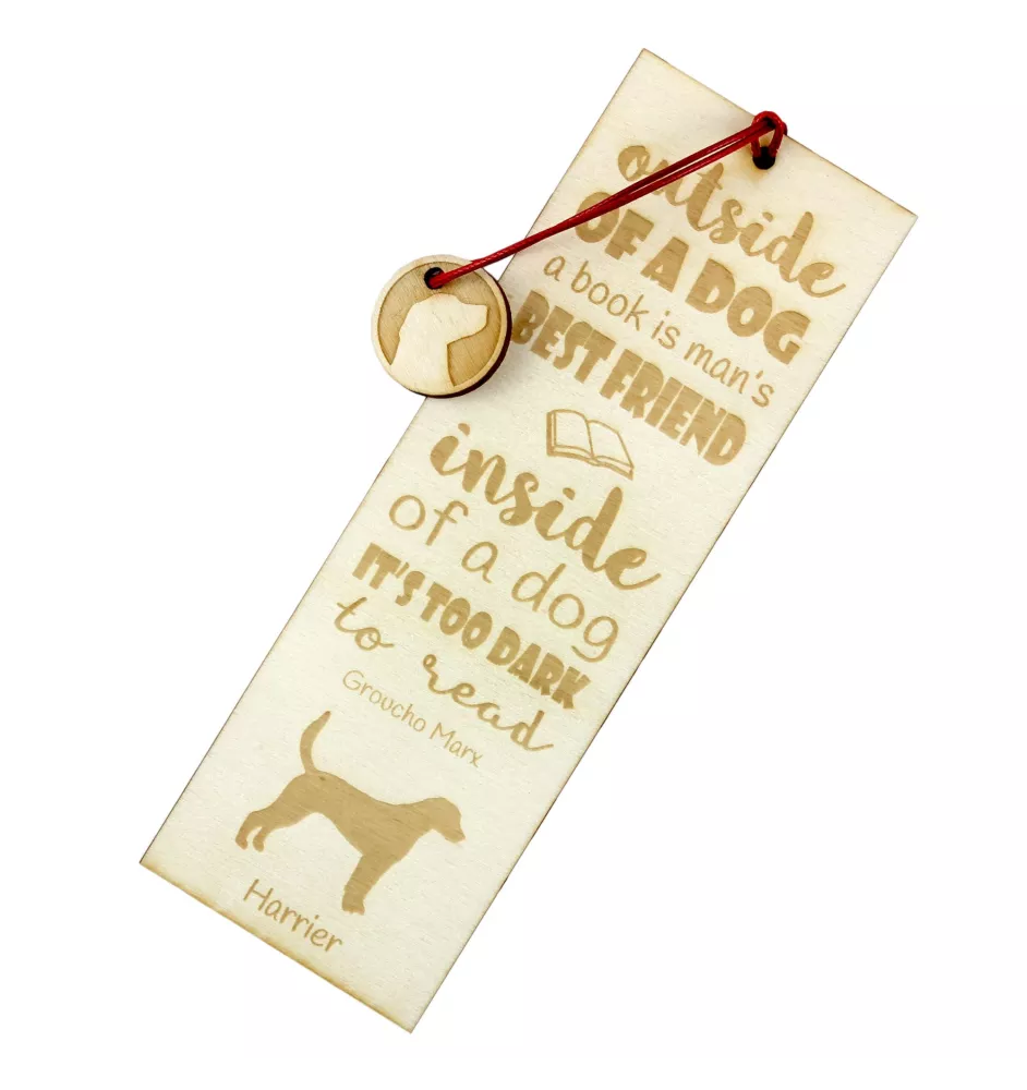 Harrier - marque-page pour livre avec chien, marque-page personnalisé, cadeau pour les amateurs de livres de la marque Art-Dog