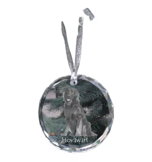 Hovawart - Kristallkugel mit Foto, Hundebild im Kristall, personalisierter Christbaumschmuck von Art-Dog.