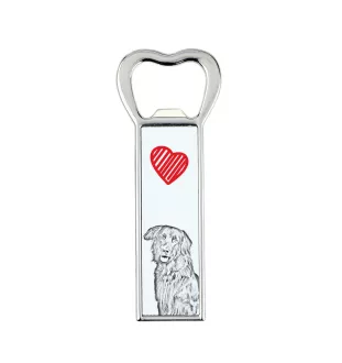 Hovawart, Hovie - bottle opener with a dog, personalized fridge opener, unique gift for a man by Art-Dog brand