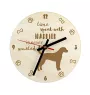 Harrier - clock with a dog, wooden clock, wall clock for dog lovers, clock for desk and shelf, Art-Dog
