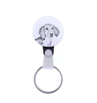 Harrier - keychain with a dog portrait, pendant with the brand's own Art-Dog graphics