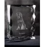 Hovawart, Hovie - crystal with a picture of a dog, glass statuette with a picture, unique frame with a picture from Art-Dog brand