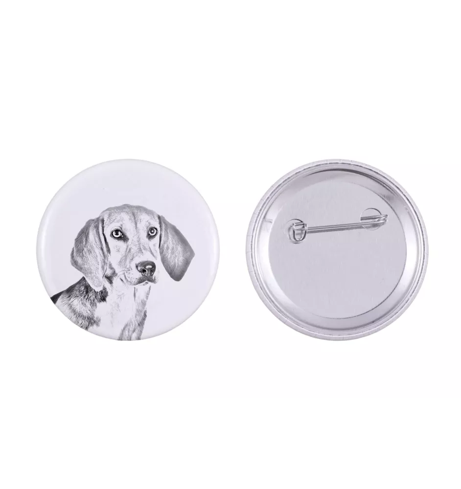 Harrier - Anstecknadel mit Ihrem Hund, fügen Sie Ihr eigenes Foto hinzu, Marke Art-Dog