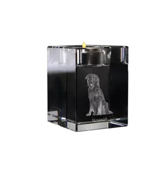 Hovawart - Kerzenhalter mit Hundefoto, Teelichthalter aus Kristall, personalisiertes Geschenk der Marke Art-Dog