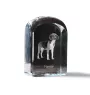 Harrier - Kristallwürfel mit Bild, Hundebild im Kristall, sechseckiger Papierclip von Art-Dog.