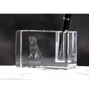 Hovawart - Porte-stylos, organiseur en cristal avec photo de chien, décoration de bureau unique par la marque Art-Dog