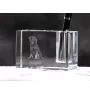 Hovawart - Porte-stylos, organiseur en cristal avec photo de chien, décoration de bureau unique par la marque Art-Dog