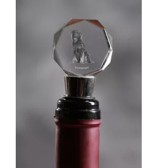 Hovawart - Flaschenverschluss, Weinverschluss aus Kristall mit Foto, personalisiertes Geschenk für Barkeeper der Marke Art-Dog