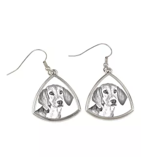 Harrier - dog earrings, hanging earrings with a picture, personalized jewelry with Art-Dog brand print