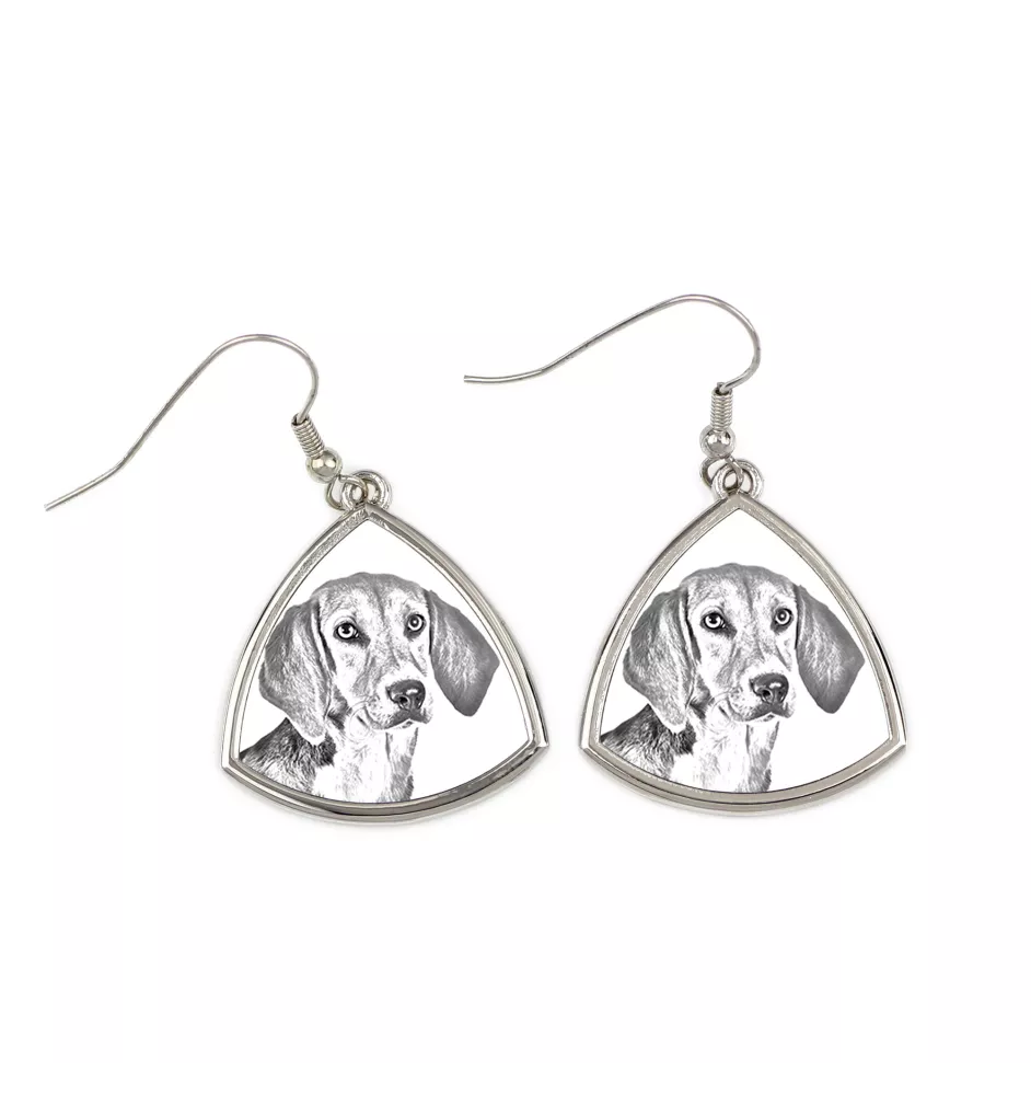 Harrier - Hund Ohrringe, hängende Ohrringe mit Bild, personalisierter Schmuck mit dem Aufdruck der Marke Art-Dog