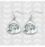 Harrier - dog earrings, hanging earrings with a picture, personalized jewelry with Art-Dog brand print