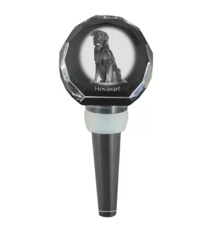 Hovawart, Hovie - Crystal bottle stopper, unique wine stopper with photo, personalised gift for sommelier by Art-Dog brand