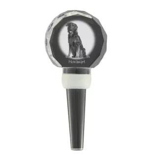 Hovawart - Bouchon de bouteille en cristal, bouchon de vin unique avec photo, cadeau personnalisé pour sommelier par la marque Art-Dog