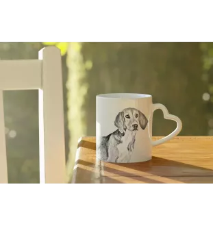 Harrier - Tasse mit Hund, entzückende Tasse mit herzförmigem Henkel, universelles Geschenk der Marke Art-Dog