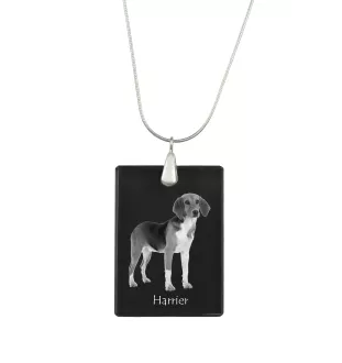 Harrier - Pendentif en cristal avec chien, collier en argent avec photo, pendentif personnalisé par la marque Art-Dog