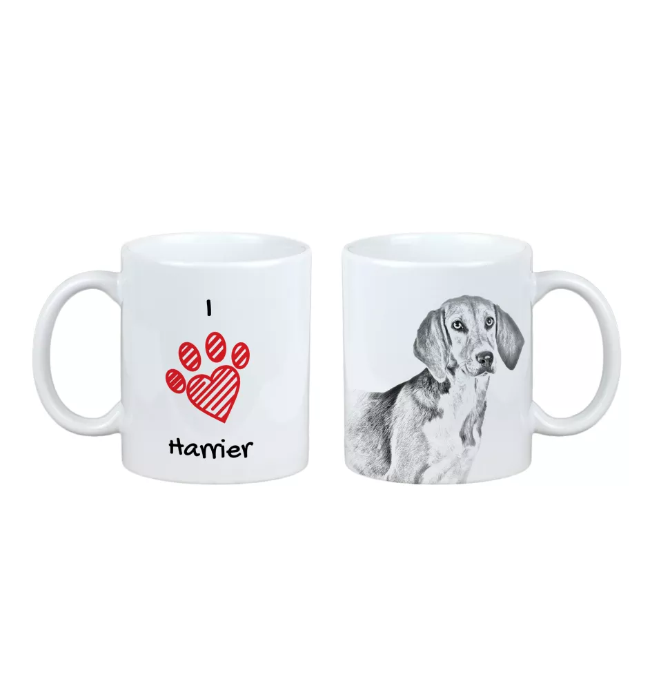 Harrier kubek z psem I love Art-Dog