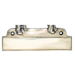 Hovawart - Haustürschild mit Hund, Messingschild mit Namen, personalisiertes Türschild mit Markennamen Art-Dog