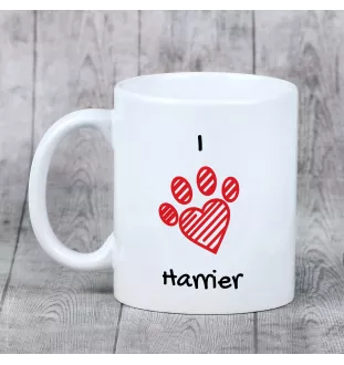 Harrier - cup with a dog, cute cup with graphics, a gift with your photo from the Art-Dog brand