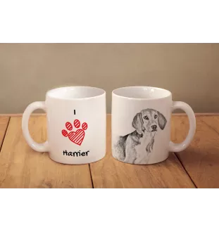 Harrier - tasse avec chien, une tasse adorable avec une illustration, un cadeau avec votre photo de la marque Art-Dog