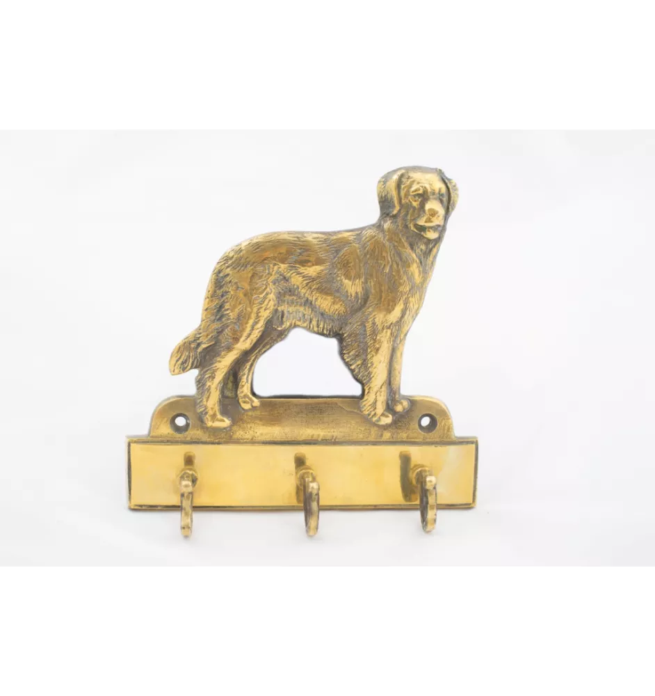 Hovawart - porte-clés avec chien, support en laiton pour accessoires pour chiens, élégante décoration pour le couloir de la marque Art-Dog