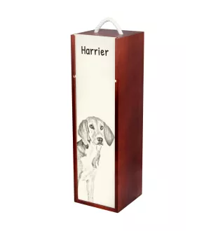 Harrier - Weinbox mit Hund, Alkoholbox mit Grafik, personalisierte Geschenkbox der Marke Art-Dog