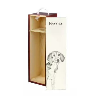 Harrier - Weinbox mit Hund, Alkoholbox mit Grafik, personalisierte Geschenkbox der Marke Art-Dog
