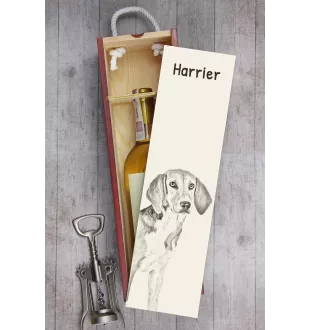 Harrier - Weinbox mit Hund, Alkoholbox mit Grafik, personalisierte Geschenkbox der Marke Art-Dog