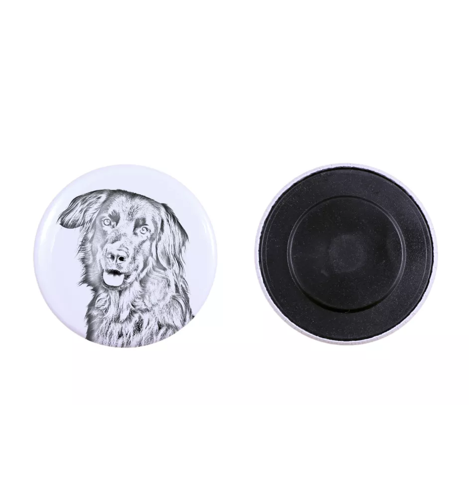 Hovawart - aimant avec un œil de chien, exceptionnellement léger, aimant puissant, produit fabriqué à la main par la marque Art-Dog