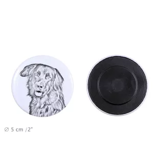 Hovawart - aimant avec un œil de chien, exceptionnellement léger, aimant puissant, produit fabriqué à la main par la marque Art-Dog