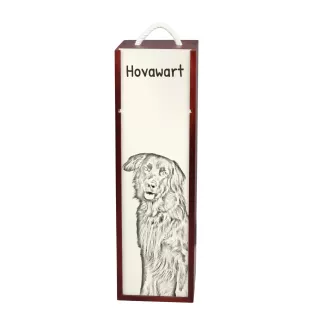 Hovawart - Weinbox mit Hund, Alkoholbox mit Grafik, personalisierte Geschenkbox der Marke Art-Dog