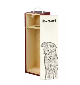 Hovawart - Weinbox mit Hund, Alkoholbox mit Grafik, personalisierte Geschenkbox der Marke Art-Dog