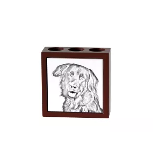 Hovawart - Stifthalter mit Hund, Schreibtischorganizer mit Aufdruck, personalisierte Schreibtischdekoration der Marke Art-Dog