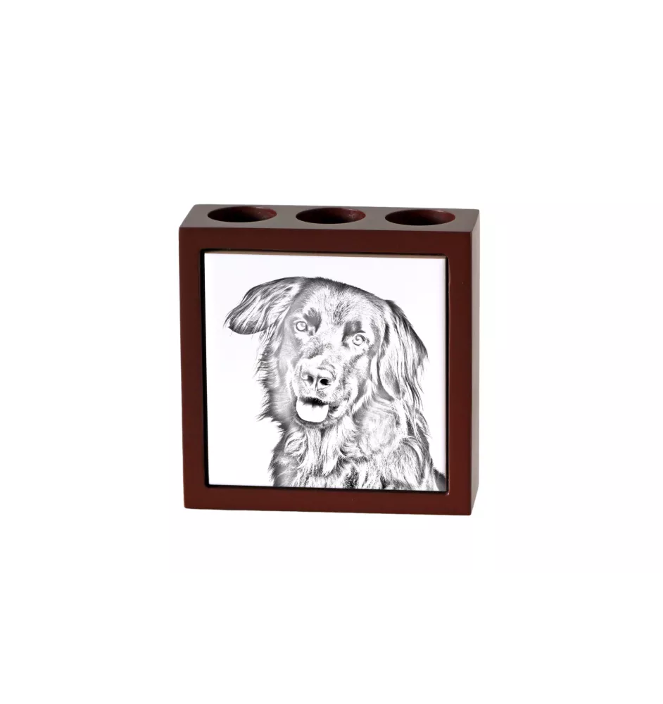 Hovawart - porte-stylo avec chien, organiseur de bureau avec impression, décoration de bureau personnalisée de la marque Art-Dog