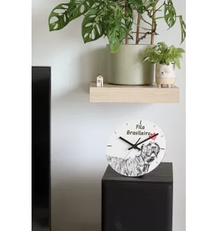 Hovawart, Hovie - wall clock with a dog, shelf clock with a print, personalized home decoration from the Art-Dog brand