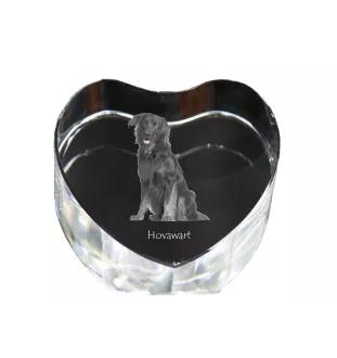 Hovawart - une photo de chien dans un cristal, un cœur en cristal, un cadre photo exceptionnel de la marque Art-Dog