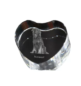 Hovawart - une photo de chien dans un cristal, un cœur en cristal, un cadre photo exceptionnel de la marque Art-Dog