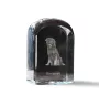 Hovawart, Hovie - crystal cube with a photo, photo of a dog in crystal, cubic paperweight from Art-Dog brand