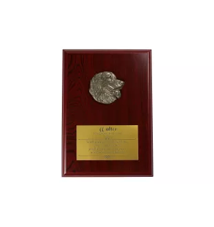 Hovawart - bas-relief de chien, petit décor, plaque réaliste avec chien de la marque Art-Dog