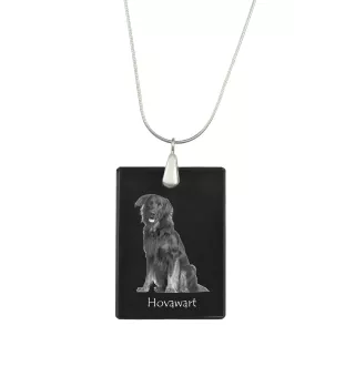 Hovawart, Hovie - Crystal pendant with dog, silver necklace with photo, personalised pendant by Art-Dog brand